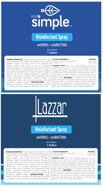 Vivo Simple Disinfectant Label (Vivo Simple Disinfectant Label)